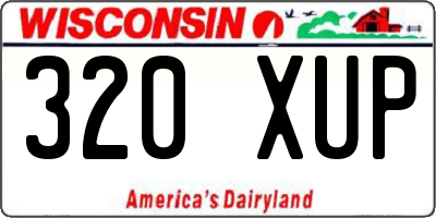 WI license plate 320XUP