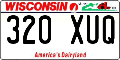 WI license plate 320XUQ