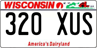 WI license plate 320XUS