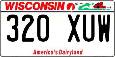 WI license plate 320XUW