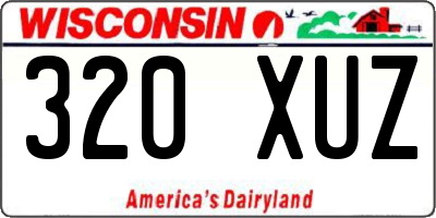 WI license plate 320XUZ