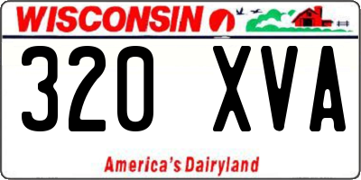 WI license plate 320XVA