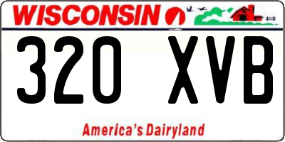 WI license plate 320XVB
