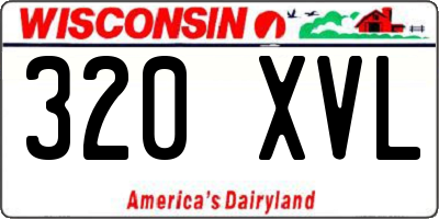 WI license plate 320XVL