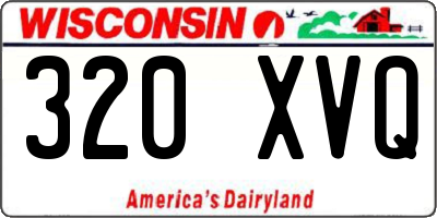 WI license plate 320XVQ