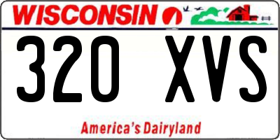 WI license plate 320XVS