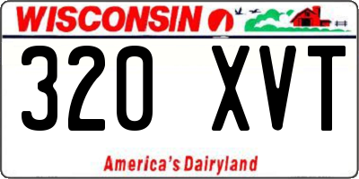 WI license plate 320XVT