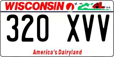 WI license plate 320XVV
