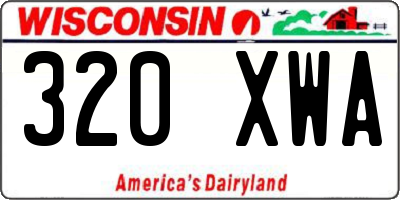 WI license plate 320XWA