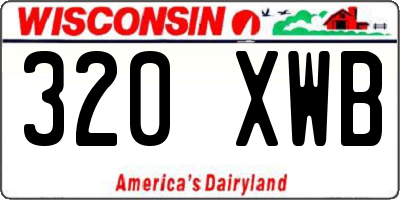 WI license plate 320XWB