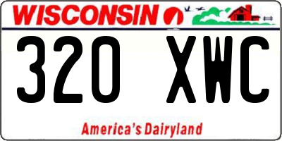 WI license plate 320XWC