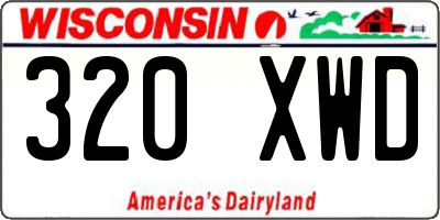 WI license plate 320XWD