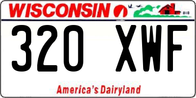 WI license plate 320XWF