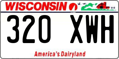 WI license plate 320XWH