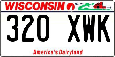 WI license plate 320XWK