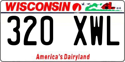 WI license plate 320XWL