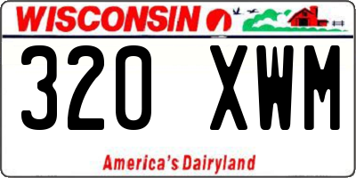 WI license plate 320XWM