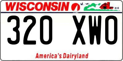WI license plate 320XWO