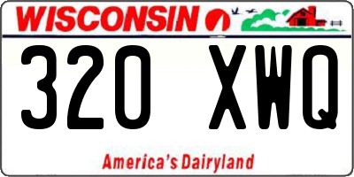 WI license plate 320XWQ