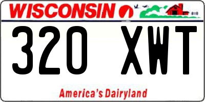 WI license plate 320XWT
