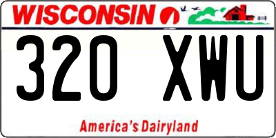 WI license plate 320XWU