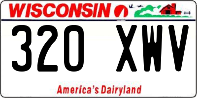 WI license plate 320XWV