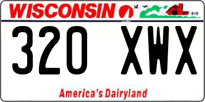 WI license plate 320XWX