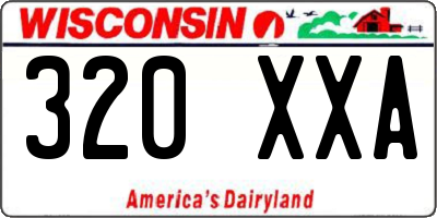WI license plate 320XXA