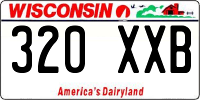 WI license plate 320XXB