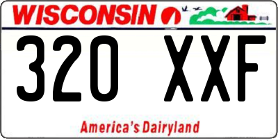 WI license plate 320XXF