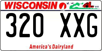 WI license plate 320XXG
