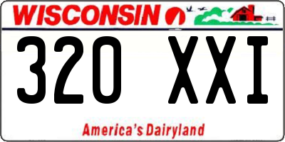 WI license plate 320XXI