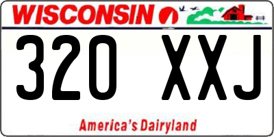 WI license plate 320XXJ