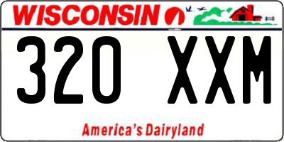 WI license plate 320XXM