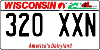 WI license plate 320XXN