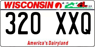 WI license plate 320XXQ