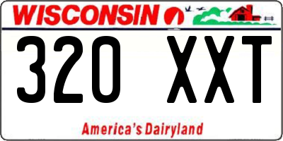 WI license plate 320XXT