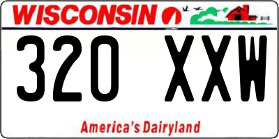 WI license plate 320XXW