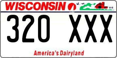 WI license plate 320XXX