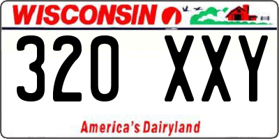 WI license plate 320XXY
