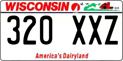 WI license plate 320XXZ