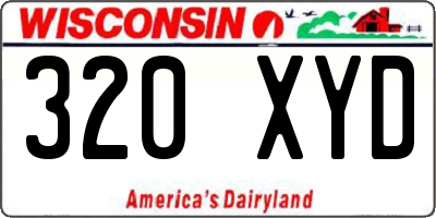 WI license plate 320XYD