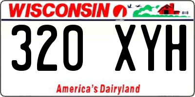 WI license plate 320XYH