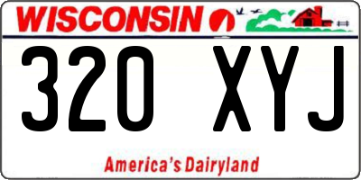 WI license plate 320XYJ
