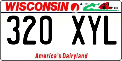 WI license plate 320XYL