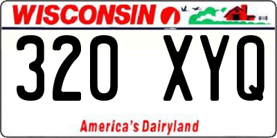 WI license plate 320XYQ