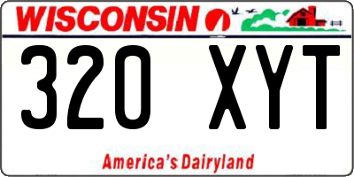 WI license plate 320XYT