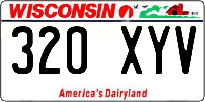 WI license plate 320XYV