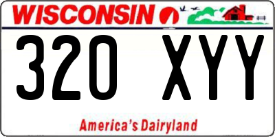 WI license plate 320XYY