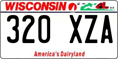 WI license plate 320XZA